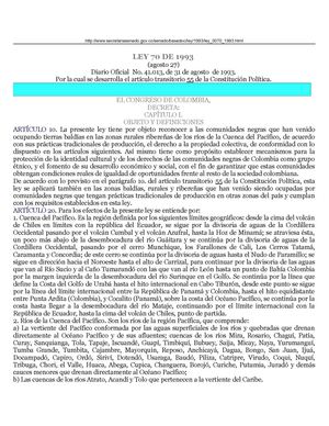 LEY 70 DE 1993