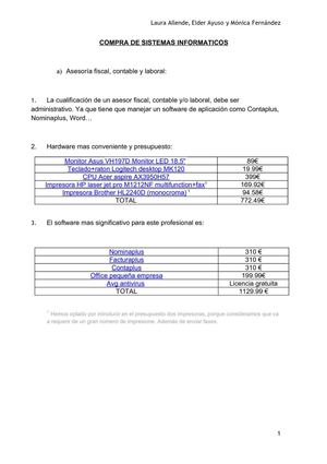 compra de sistemas informáticos