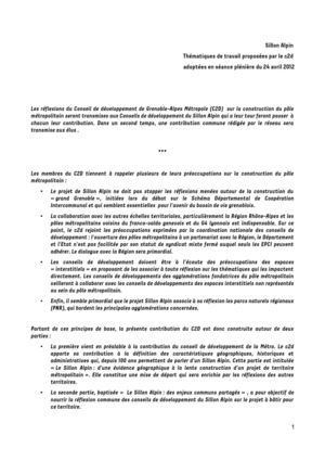 Contribution du C2D sur la construction du futur pôle métropolitain du Sillon Alpin