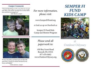Semper Fi Fund Kids Camp brochure