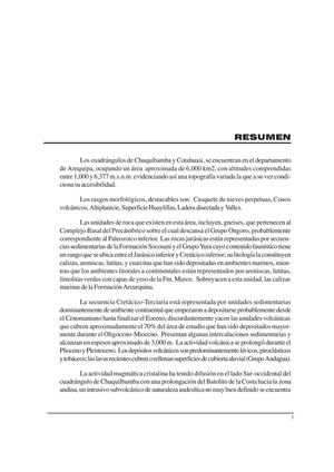 Geología - Cuadrangulo de Chuquibamba (32q) y Cotahuasi (31q),1994