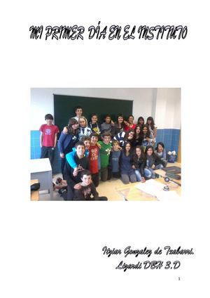 Mi primer día en el instituto