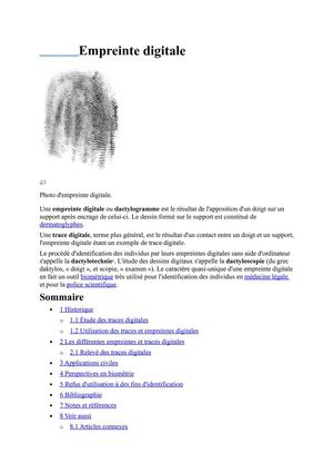 Empreinte digitale