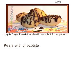 Pears with chocolate