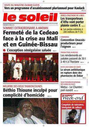 Edition du 27 avril 2012