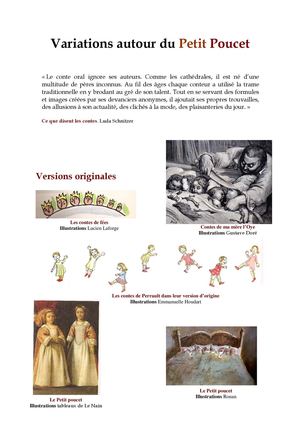 Variations sur le petit Poucet    