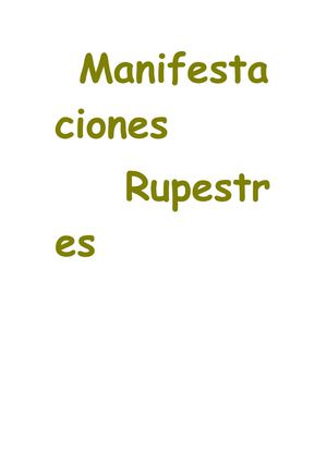 Manifestaciones rupestres