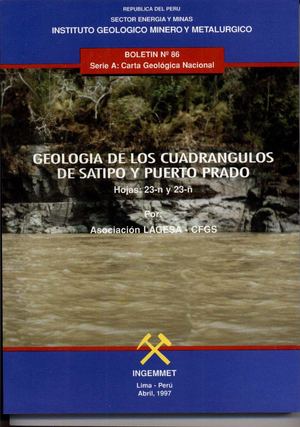 Geología - Cuadrangulo de Satipo (23n) y Puerto Prado (23ñ),1997