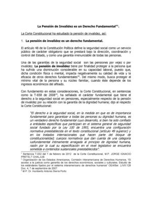 La pensión de ivalidez es un derecho fundamental. 