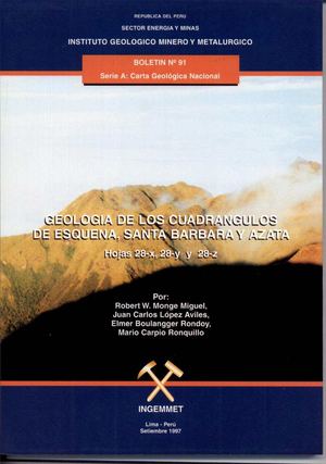 Geología - Cuadrangulo de Esquena (28x), Santa Bárbara (28y) y Azata (28z),1997