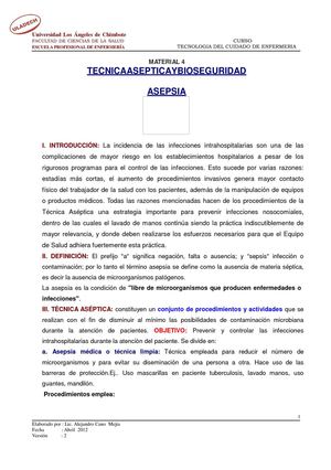 Asepsia y Bioseguridad