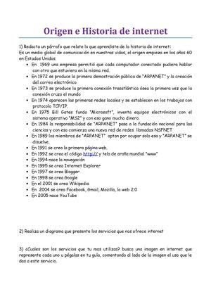 Origen e Historia de internet