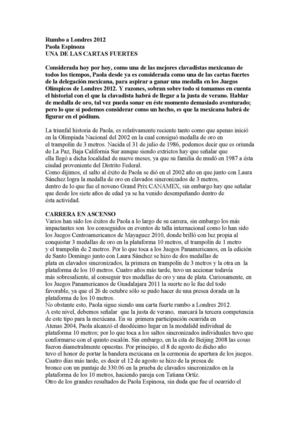 Rumbo a Londres 2012