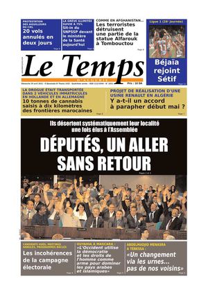 Le Temps d'Algérie Edition du Dimanche 29 Avril 201