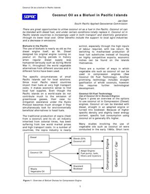 Coconut Oil as a Biofuel in Pacific Islands  