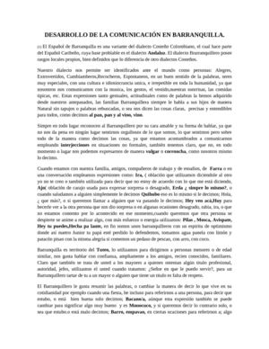 Desarrollo de la comunicacion en Barranquilla