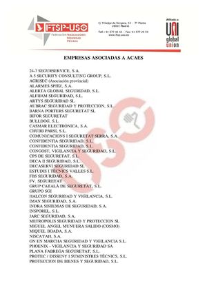 Empresas asociadas a Acaes