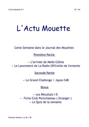 L'Actu Mouette N°1