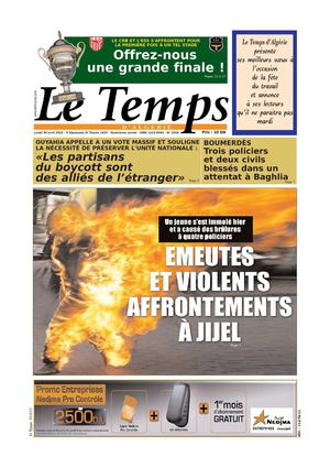 Le Temps d'Algérie Edition du Lundi 30 Avril 201
