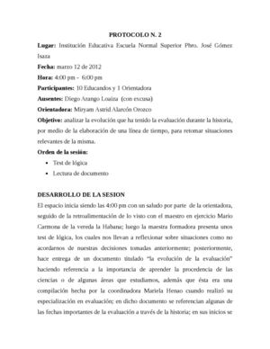 Protocolo N. 2