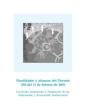 FINALIDADES Y ALCANCES DEL DECRETO 230