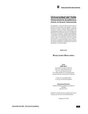 EVALUACIÓN EDUCATIVA