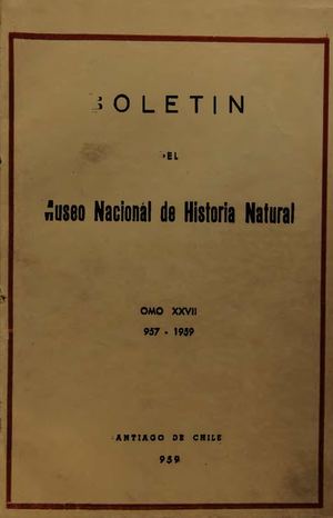 Tomo Boletín del museo nacional de Historia Natural