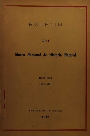 Tomo Boletín del museo nacional de Historia Natural