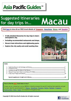 Macau - Suggested day trips 