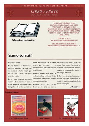 Rivista Letteraria Libro Aperto maggio 2012