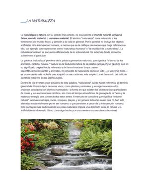 la naturaleza