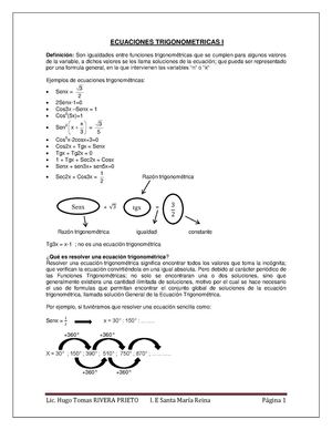 ECUACIONES TRIGONOMETRICAS