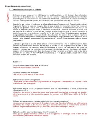 Dangers des combustions