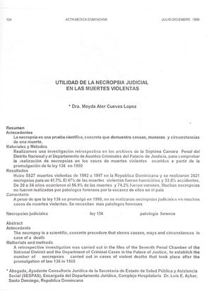 estudio sobre necropsia ley 136