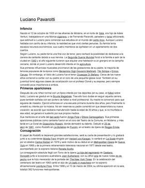 BIOGRAFIA DE LUCIANO PAVAROTTI