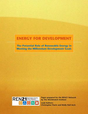 The Potential Role of Renewable Energy in Meeting the Millennium Development Goals  