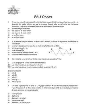 PSU. Ondas