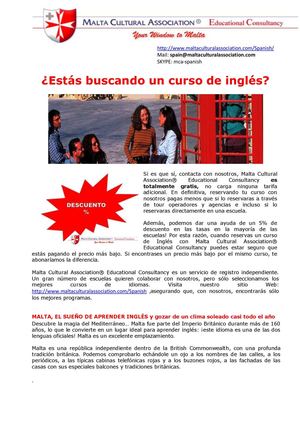 ¿Estás buscando un curso de inglés? - Malta Cultural Association® Educational Consultancy
