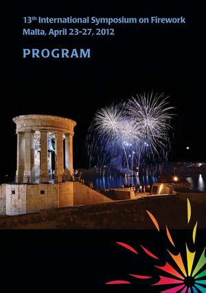 Program 13th International Symposium on Firework - Malta - abril 2012