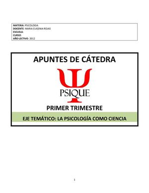 Apuntes de cátedra-Primer trimestre