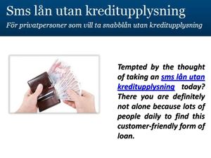 SMS lån utan kreditupplysning