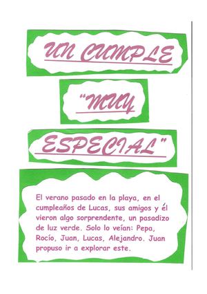 CUENTO UN CUMPLE MUY ESPECIAL