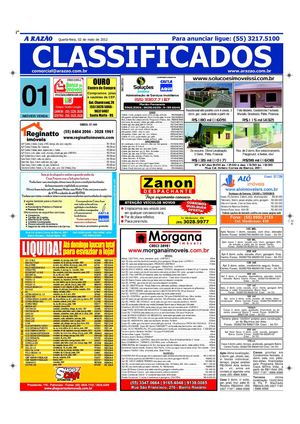 Jornal A Razão Santa Maria - 02052012 Classificados