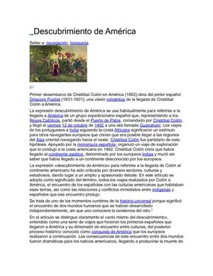 descubrimiento de america