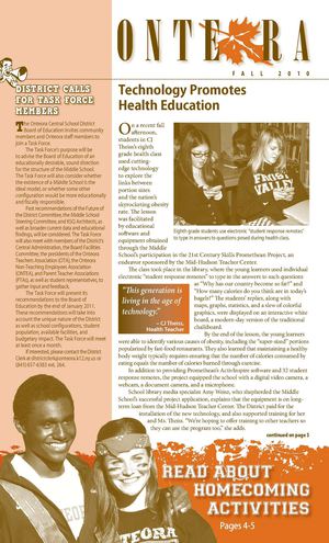 Onteora Fall Newsletter 2010