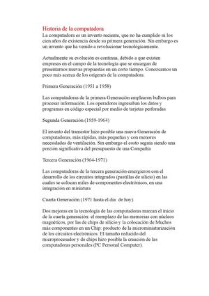 Historia de la computadora