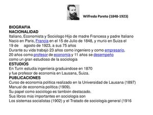 Presentación de Wilfredo Pareto