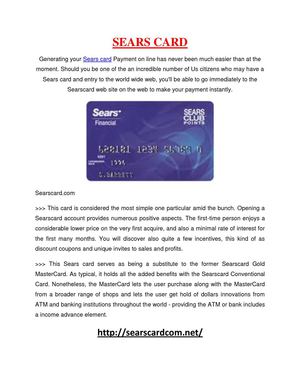 Sears card