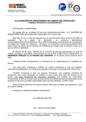 Carta muestraexperienciasejea