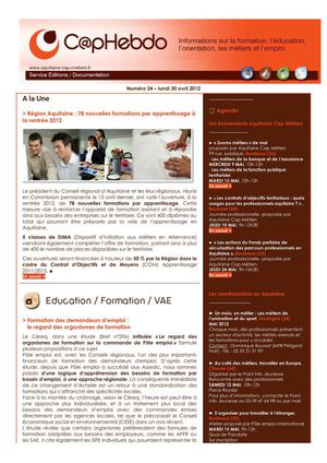CapHebdo n°24 - lundi 30 avril 2012